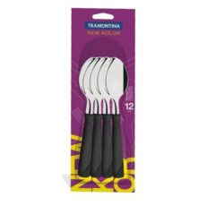 CUCHARITA C/PLASTICO X 12u   TRAMONTINA