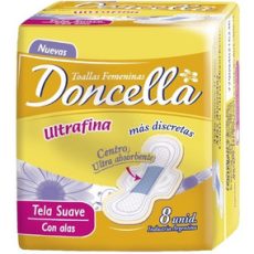 TOALLITA ULTRAFINA AMARILLA x8u